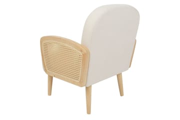 Fåtölj Dvenberg - Beige, ljust trä - Möbler - Fåtölj & stolar - Fåtölj