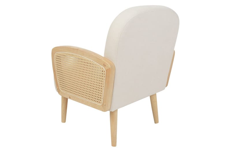 Fåtölj Dvenberg - Beige, ljust trä - Möbler - Fåtölj & stolar - Fåtölj