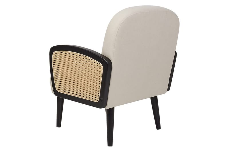 Fåtölj Dvenberg - Beige, svart, ljust trä - Möbler - Fåtölj & stolar - Fåtölj