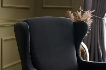 Edgara Fåtölj - Sammet/Antracit/Natur - Möbler - Fåtölj & stolar - Fåtölj - Sammetsfåtölj