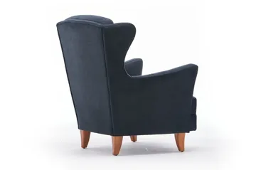 Edgara Fåtölj - Sammet/Antracit/Natur - Möbler - Fåtölj & stolar - Fåtölj - Sammetsfåtölj