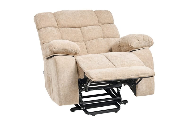 Elektrisk reclinerfåtölj Ares Beige - Beige - Möbler - Fåtölj & stolar - Fåtölj - Liggfåtölj