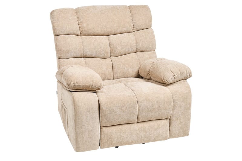 Elektrisk reclinerfåtölj Ares Beige - Beige - Möbler - Fåtölj & stolar - Fåtölj - Liggfåtölj