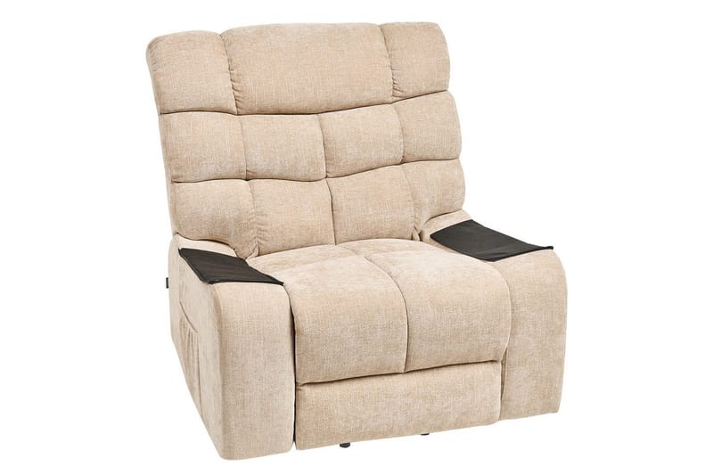 Elektrisk reclinerfåtölj Ares Beige - Beige - Möbler - Fåtölj & stolar - Fåtölj - Liggfåtölj