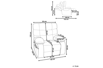 Elektrisk reclinerfåtölj Ares Ljusbeige - Ljusbeige - Möbler - Fåtölj & stolar - Fåtölj - Biofåtölj & reclinerfåtölj