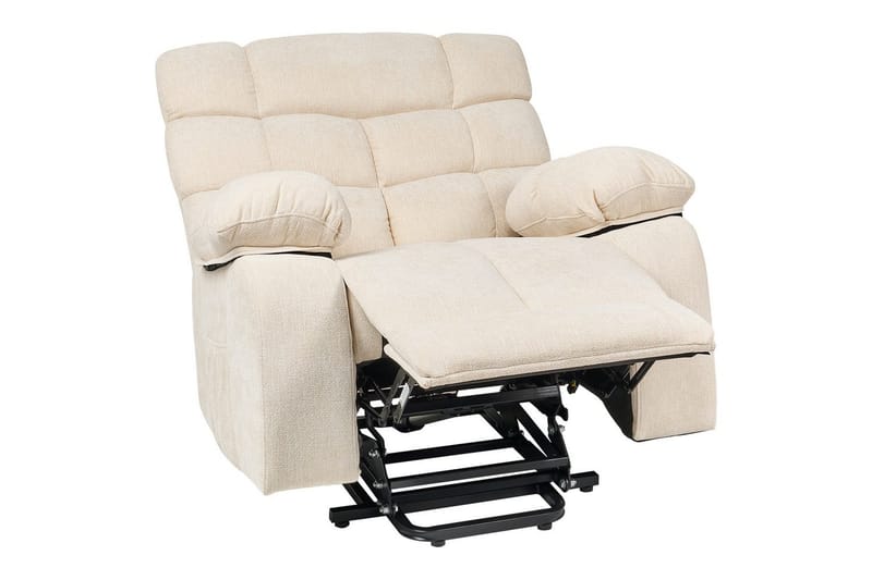 Elektrisk reclinerfåtölj Ares Ljusbeige - Ljusbeige - Möbler - Fåtölj & stolar - Fåtölj - Liggfåtölj