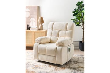 Elektrisk reclinerfåtölj Ares Ljusbeige - Ljusbeige - Möbler - Fåtölj & stolar - Fåtölj - Liggfåtölj