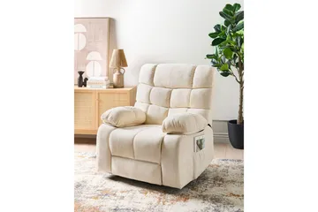 Elektrisk reclinerfåtölj Ares Ljusbeige - Ljusbeige - Möbler - Fåtölj & stolar - Fåtölj - Biofåtölj & reclinerfåtölj