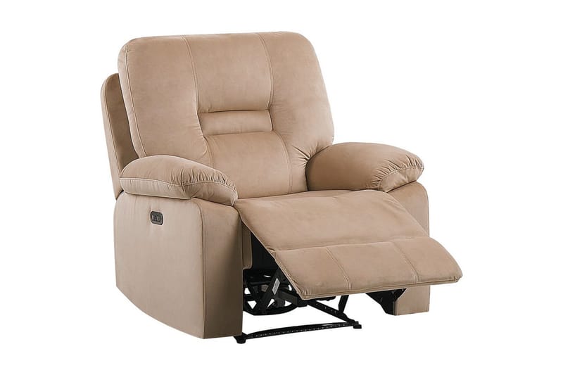 Elektrisk reclinerfåtölj Bergen Beige - Beige - Möbler - Fåtölj & stolar - Fåtölj - Liggfåtölj