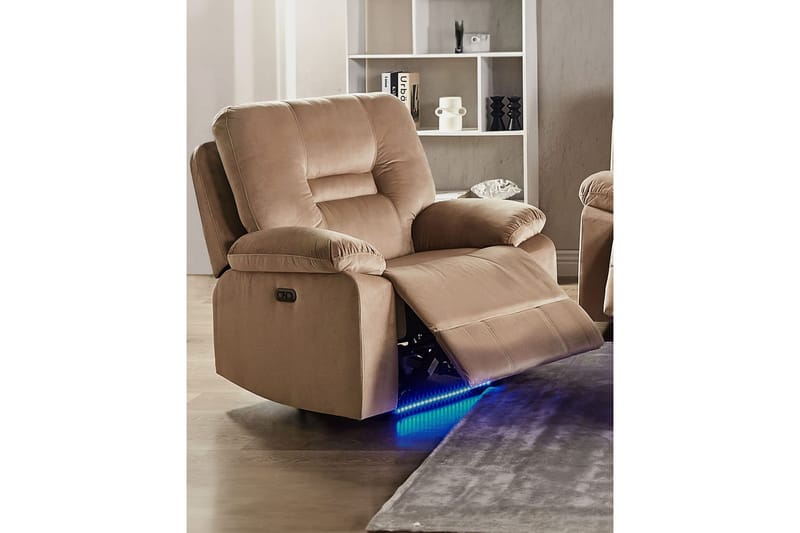 Elektrisk reclinerfåtölj Bergen Beige - Beige - Möbler - Fåtölj & stolar - Fåtölj - Liggfåtölj