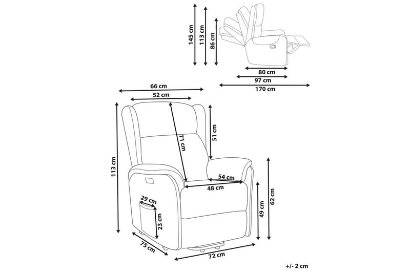 Elektrisk reclinerfåtölj Elegy - Tuape - Möbler - Fåtölj & stolar - Fåtölj - Liggfåtölj
