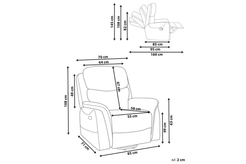 Elektrisk reclinerfåtölj Glorie Brun - Brun - Möbler - Fåtölj & stolar - Fåtölj - Massagestol & massagefåtölj