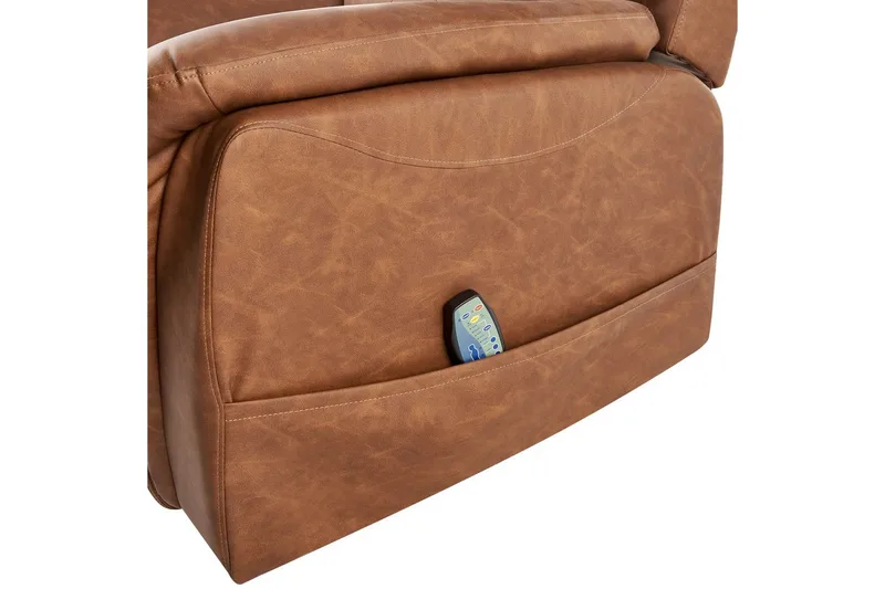 Elektrisk reclinerfåtölj Glorie Brun - Brun - Möbler - Fåtölj & stolar - Fåtölj - Massagestol & massagefåtölj