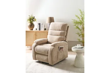 Elektrisk reclinerfåtölj Rise Beige - Beige - Möbler - Fåtölj & stolar - Fåtölj - Biofåtölj & reclinerfåtölj
