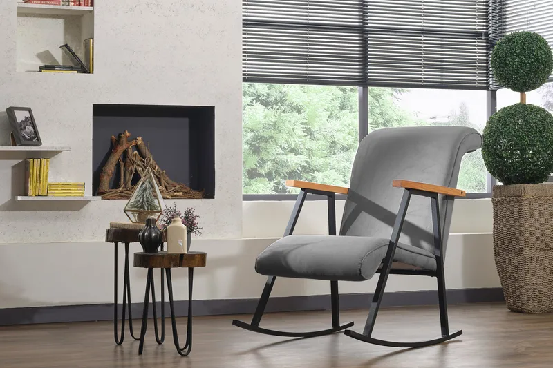 Elinore Gungstol - Grå - Möbler - Barnmöbler - Barnstol - Gungstol barn