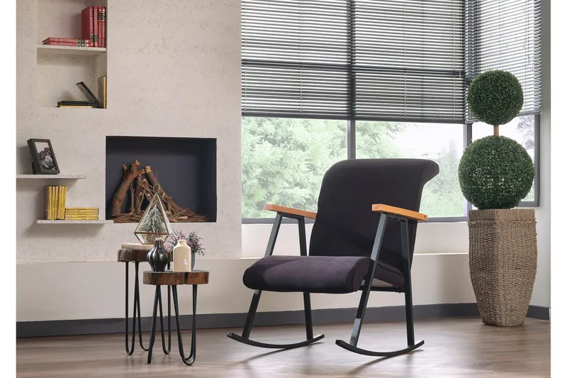 Elinore Gungstol - Svart - Möbler - Barnmöbler - Barnstol - Gungstol barn