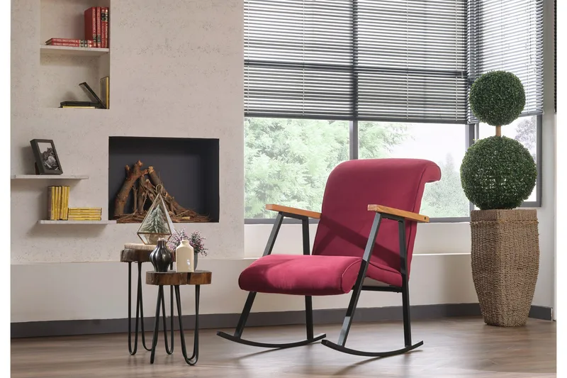 Elinore Gungstol - Vinröd - Möbler - Barnmöbler - Barnstol - Gungstol barn