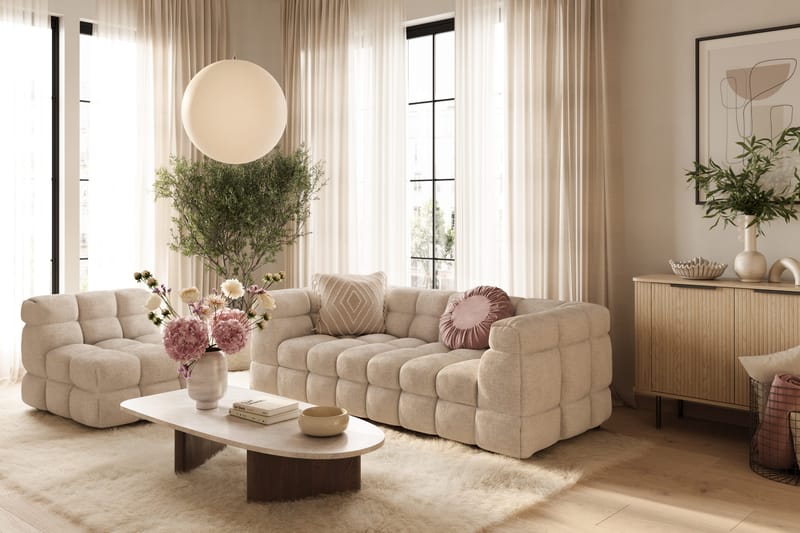 Elise Bubblig Fåtölj - Beige - Möbler - Fåtölj & stolar - Fåtölj - Fåtölj utan armstöd