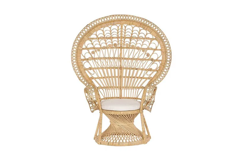 Emmanuelle Stol Påfågel - Rotting/Beige - Möbler - Fåtölj & stolar - Fåtölj