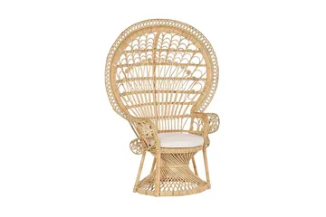 Emmanuelle Stol Påfågel - Rotting/Beige - Möbler - Fåtölj & stolar - Fåtölj