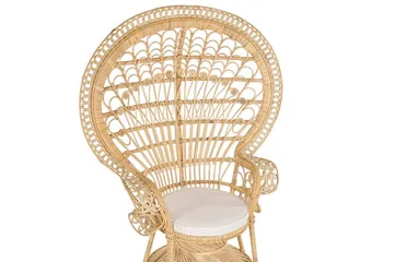 Emmanuelle Stol Påfågel - Rotting/Beige - Möbler - Fåtölj & stolar - Fåtölj