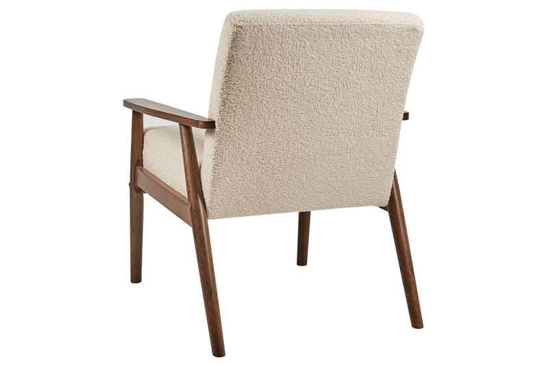 Fåtölj Esrum Beige/mörkt trä, Bouclé - Beige/mörkt trä, Bouclé - Möbler - Fåtölj & stolar - Fåtölj