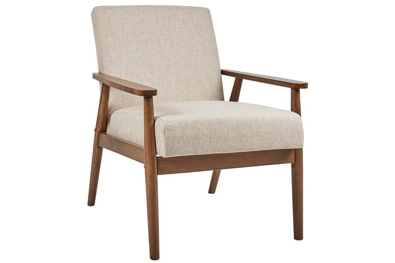 Fåtölj Esrum Beige/mörkt trä, Polyester - Beige/mörkt tr�ä, Polyester - Möbler - Fåtölj & stolar - Fåtölj