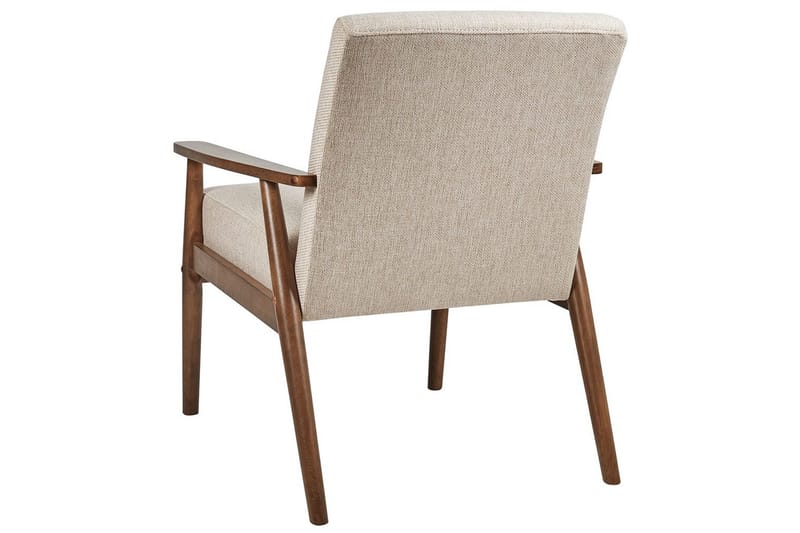 Fåtölj Esrum Beige/mörkt trä, Polyester - Beige/mörkt trä, Polyester - Möbler - Fåtölj & stolar - Fåtölj