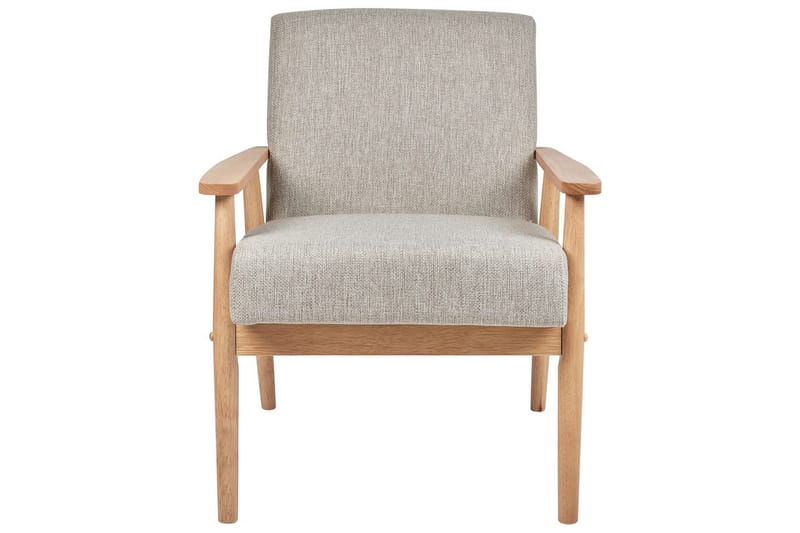 Fåtölj Esrum Grå/ljust trä, Polyester - Grå/ljust trä, Polyester - Möbler - Fåtölj & stolar - Fåtölj