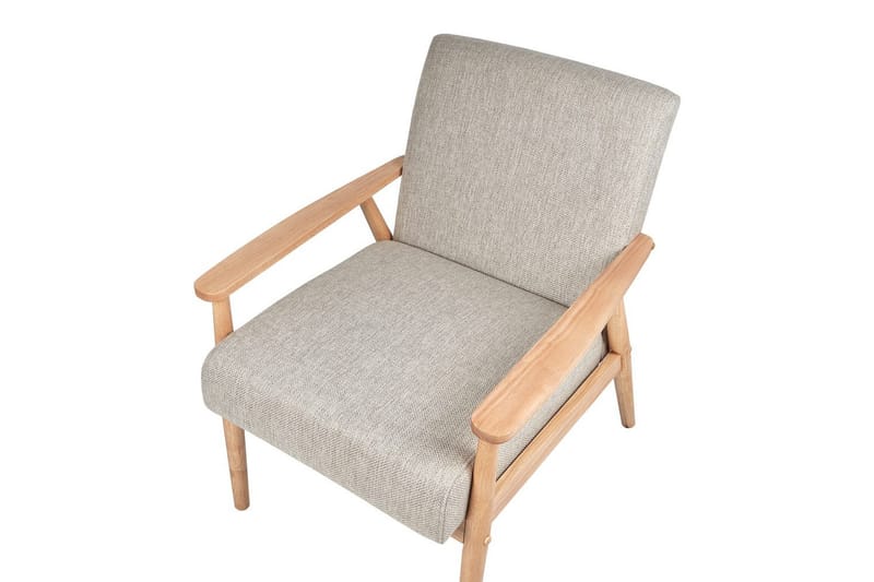 Fåtölj Esrum Grå/ljust trä, Polyester - Grå/ljust trä, Polyester - Möbler - Fåtölj & stolar - Fåtölj