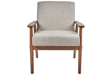 Fåtölj Esrum Grå/mörkt trä, Polyester - Grå/mörkt trä, Polyester - Möbler - Fåtölj & stolar - Fåtölj