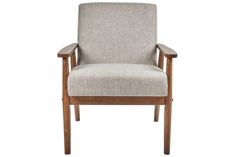 Fåtölj Esrum Grå/mörkt trä, Polyester - Grå/mörkt trä, Polyester - Möbler - Fåtölj & stolar - Fåtölj