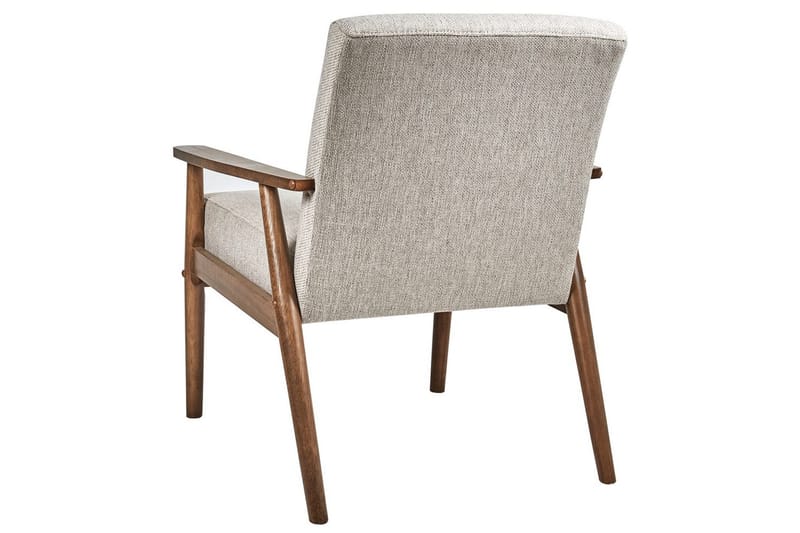 Fåtölj Esrum Grå/mörkt trä, Polyester - Grå/mörkt trä, Polyester - Möbler - Fåtölj & stolar - Fåtölj