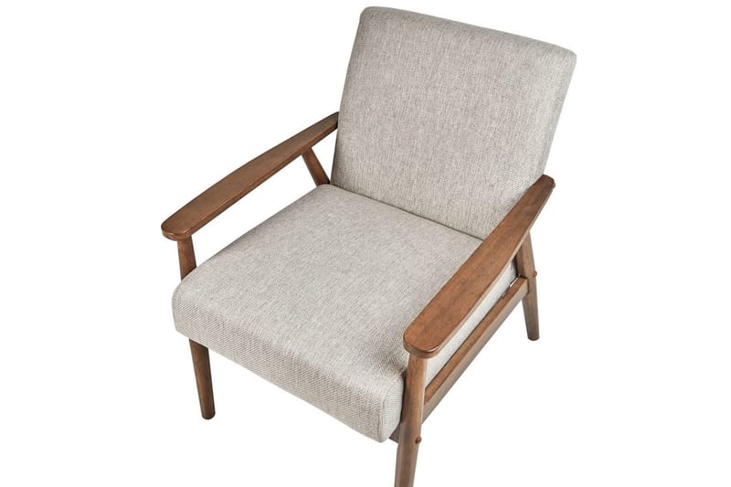 Fåtölj Esrum Grå/mörkt trä, Polyester - Grå/mörkt trä, Polyester - Möbler - Fåtölj & stolar - Fåtölj