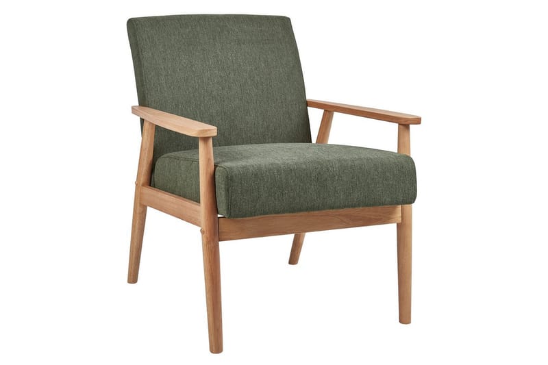 Fåtölj Esrum Grönt/ljust trä, Polyester - Grönt/ljust tr�ä, Polyester - Möbler - Fåtölj & stolar - Fåtölj