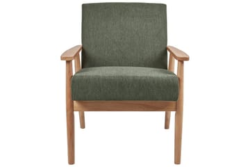 Fåtölj Esrum Grönt/ljust trä, Polyester - Grönt/ljust trä, Polyester - Möbler - Fåtölj & stolar - Fåtölj