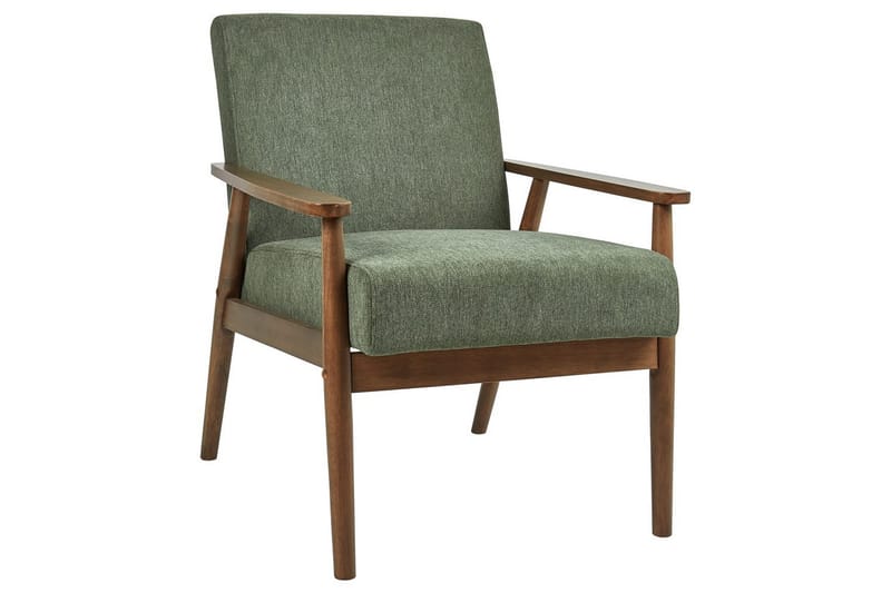 Fåtölj Esrum Grönt/mörkt trä, Polyester - Grönt/mörkt trä, Polyester - Möbler - Fåtölj & stolar - Fåtölj