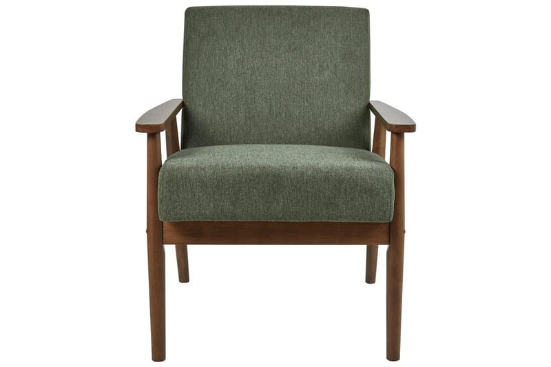 Fåtölj Esrum Grönt/mörkt trä, Polyester - Grönt/mörkt trä, Polyester - Möbler - Fåtölj & stolar - Fåtölj