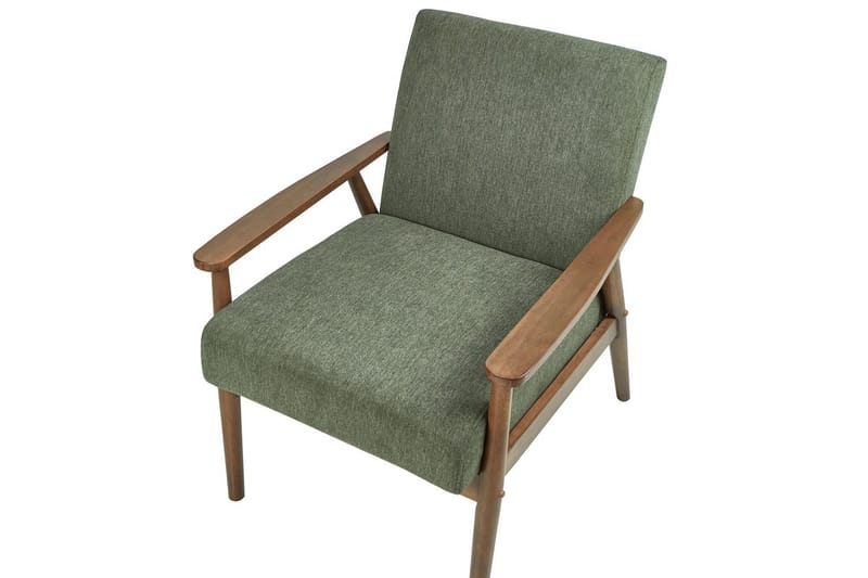 Fåtölj Esrum Grönt/mörkt trä, Polyester - Grönt/mörkt trä, Polyester - Möbler - Fåtölj & stolar - Fåtölj