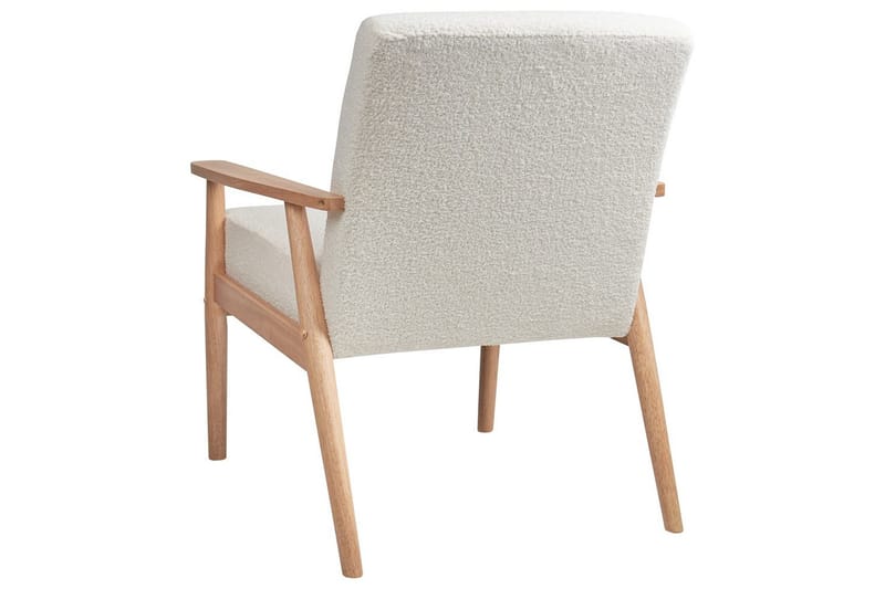 Fåtölj Esrum Vit/ljust trä, Bouclé - Vit/ljust trä, Bouclé - Möbler - Fåtölj & stolar - Fåtölj