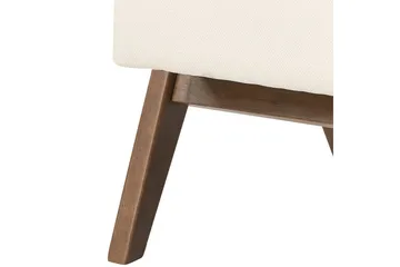 Fåtölj Evje - Beige, mörkt trä - Möbler - Fåtölj & stolar - Fåtölj