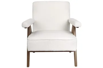 Fåtölj Evje - Vitt, mörkt trä - Möbler - Fåtölj & stolar - Fåtölj