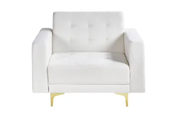 Fåtölj Aberdeen - Vitt, guld - Möbler - Fåtölj & stolar - Fåtölj