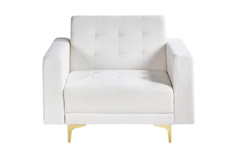 Fåtölj Aberdeen - Vitt, guld - Möbler - Fåtölj & stolar - Fåtölj