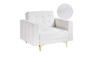 Fåtölj Aberdeen - Vitt, guld - Möbler - Fåtölj & stolar - Fåtölj