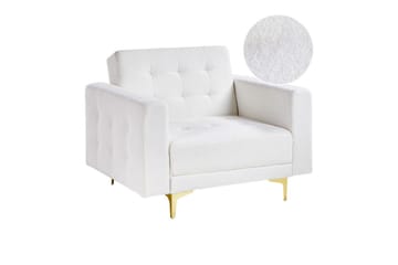 Fåtölj Aberdeen - Vitt, guld - Möbler - Fåtölj & stolar - Fåtölj