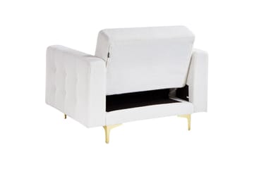 Fåtölj Aberdeen - Vitt, guld - Möbler - Fåtölj & stolar - Fåtölj