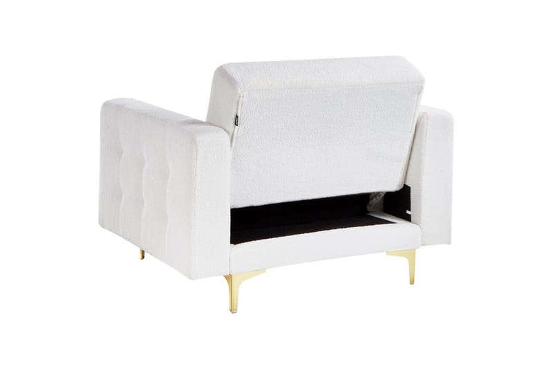 Fåtölj Aberdeen - Vitt, guld - Möbler - Fåtölj & stolar - Fåtölj