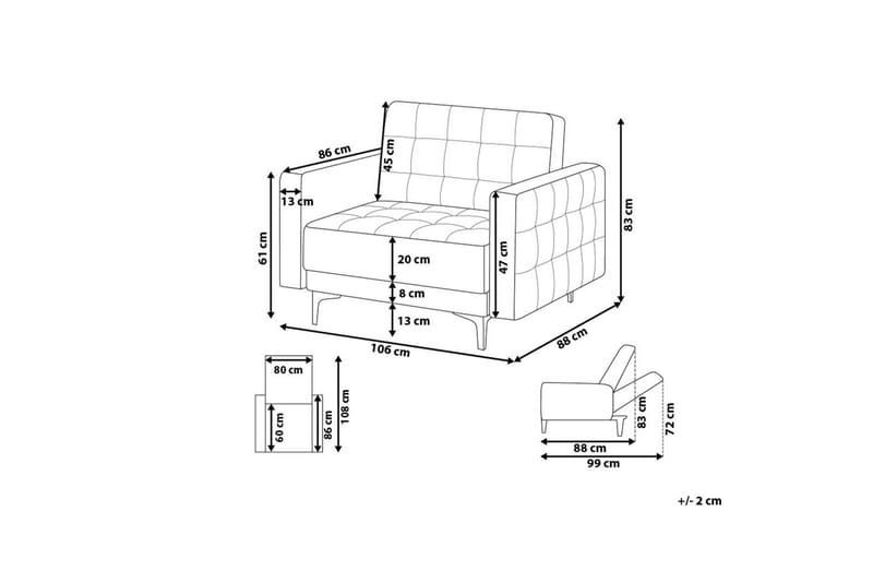 Fåtölj Aberdeen - Vitt, guld - Möbler - Fåtölj & stolar - Fåtölj