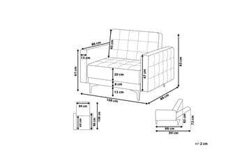 Fåtölj Aberdeen - Vitt, guld - Möbler - Fåtölj & stolar - Fåtölj